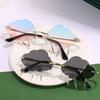 Vintage Clouds Tassel Ladies Sunglasses Steampunk Rimless UV400 Women's Fashion Shades