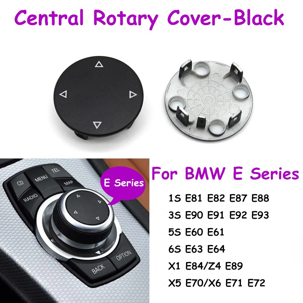 

Central Console Multimedia CIC IDrive Control Button Cover For BMW 1 3 5 X1 X5 X6 Series E87 E90 E91 E92 E60 E84 E70 E71 E72 Cover-Black 1PC