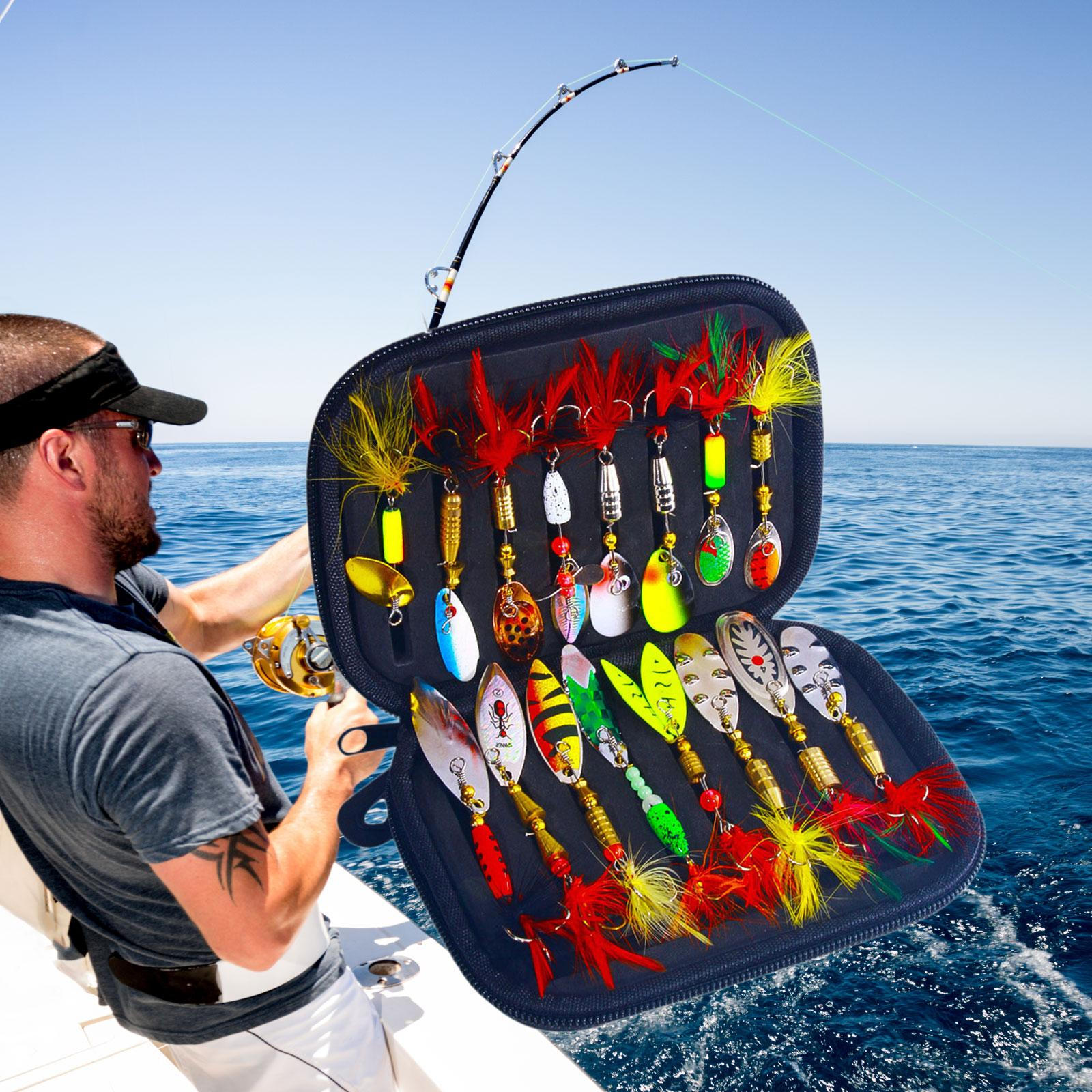 16 шт. Рыболовные приманки, набор блесен для мужчин