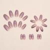 24Pcs Glitter Crush Press-On Nails – Short Square Shape With Mirror Powder Accents Dazzling Fragmented Design