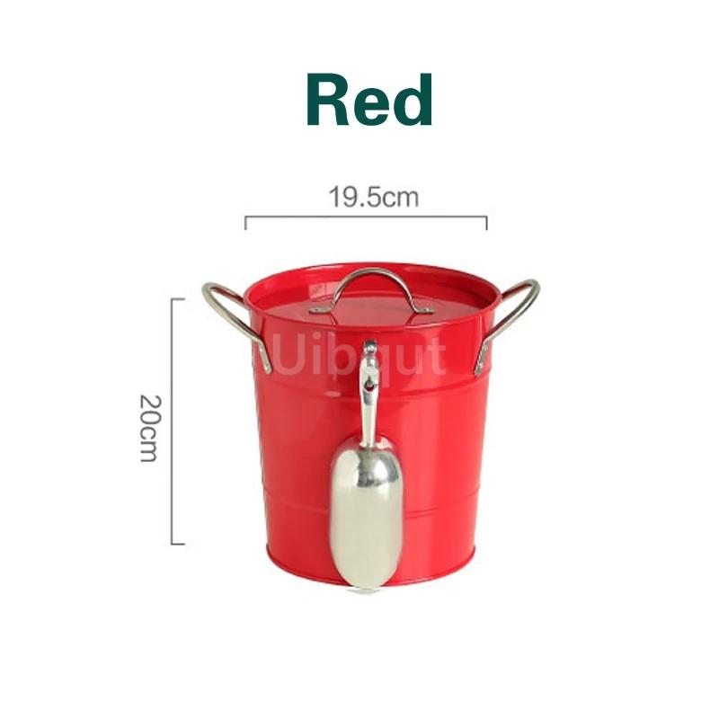 Ice Bucket Seafood French Fries Snack Basket Fried Chicken Bucket Beer Cooler Creative Stainless Steel Tableware Can Cooler Can