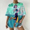 Women's T-shirts New Women's Oversized T-Shirt with KPop Demon Hunters Anime Graphic Print Trendy Casual Streetwear for Fashion Forward Fans