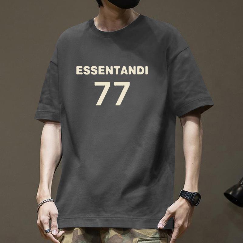 

Хлопковая футболка с коротким рукавом Мужская Летняя Модная с принтом Футболка с круглым вырезом Свободная Модная Дышащая 3XL