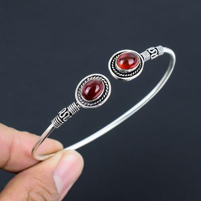 Bracelets en cornaline et argent sterling 925, bijoux unisexe, cadeau idéal, LG-152