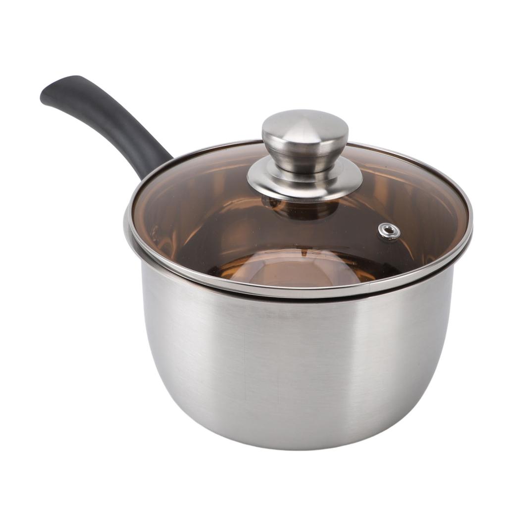 Stainless Steel Saucepan Small Milk Pan Rapid Heat Transfer Prevent Scalding Thickened Single Handle Cooking Pot Soup