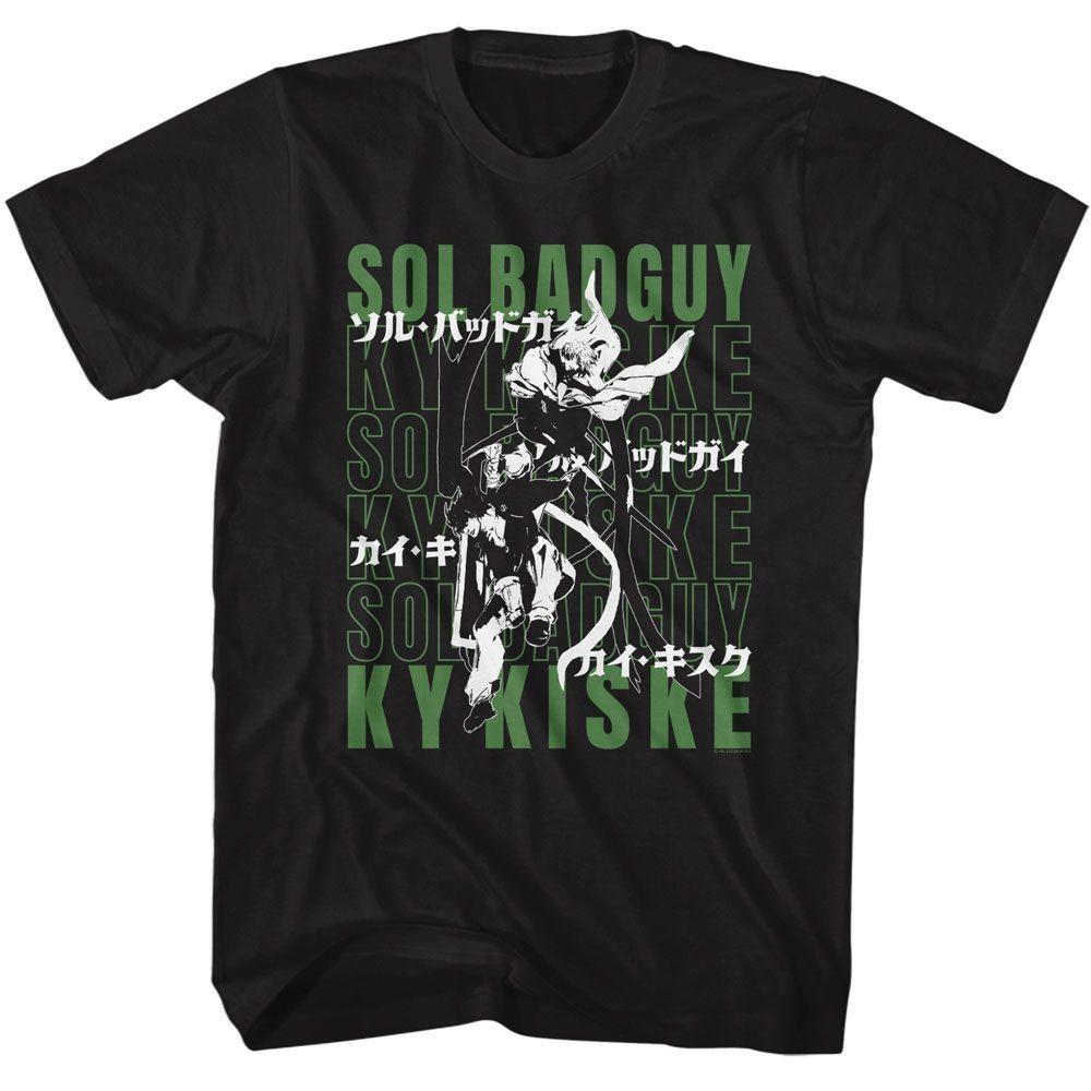 Guilty Gear Sol Badguy And Ky Kiske Black Gaming Shirt XXL