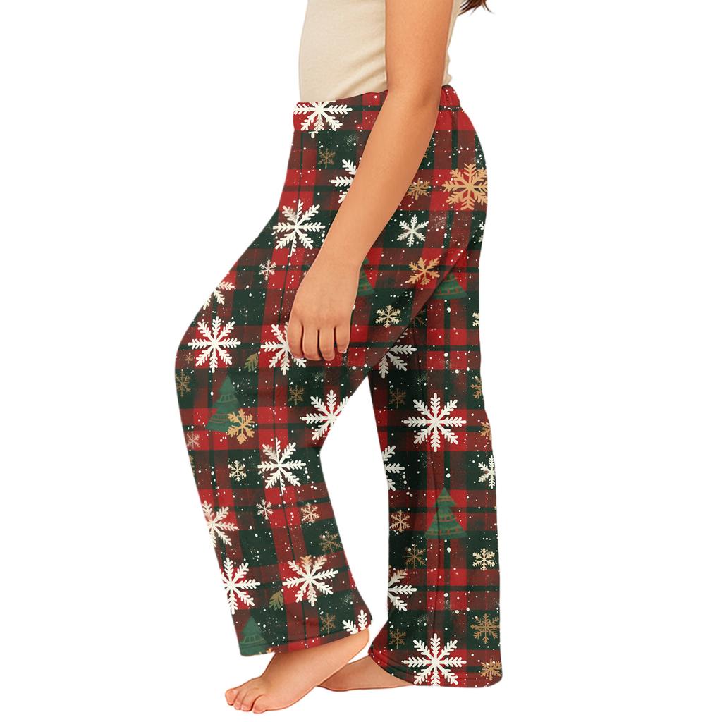 Children's Winter Pants Full Length Long Christmas Printed Pants
