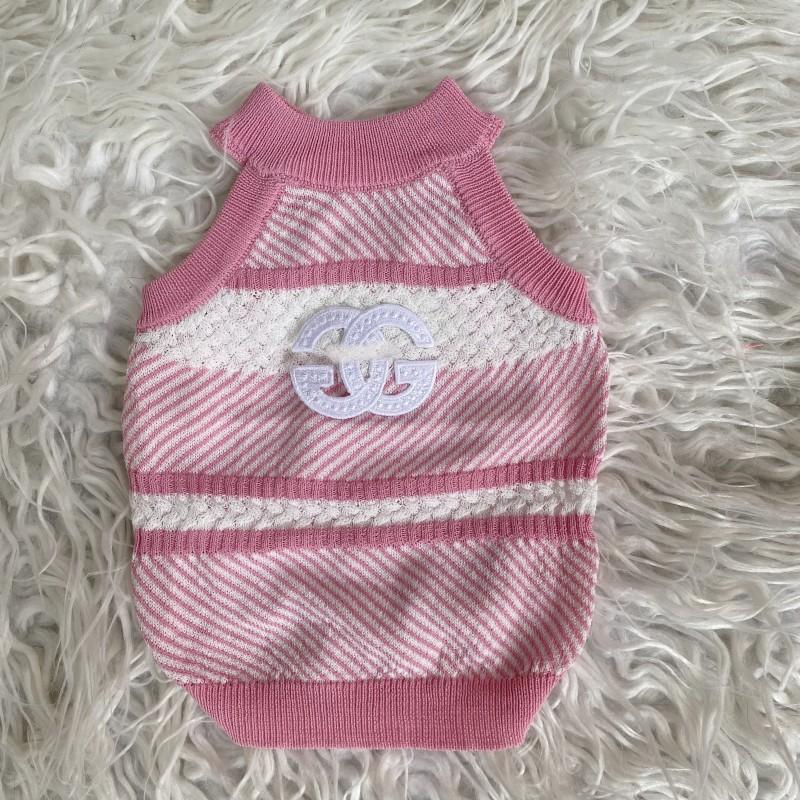 Summer New Pet Trendy Brand Ice Linen Knitted Vest Breathable Dog Cat French Bulldog Cool Casual Clothing