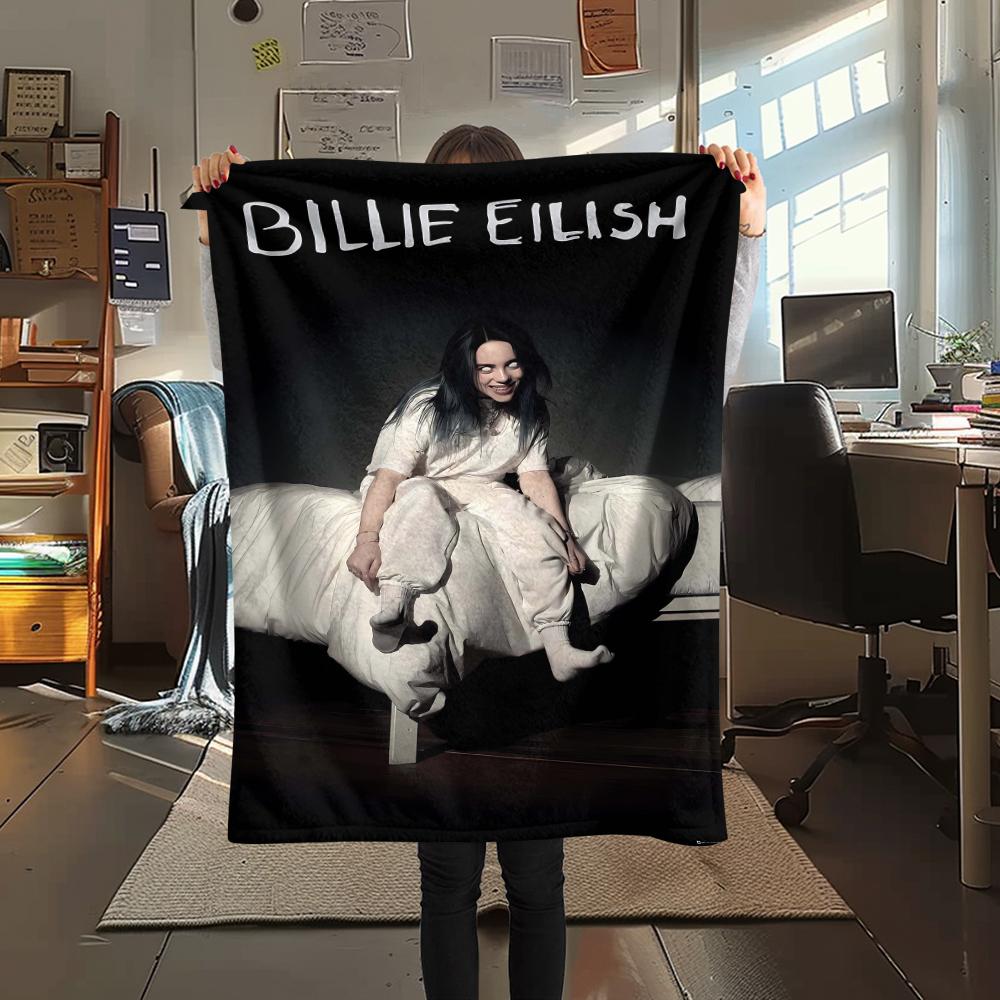

1Pc Billie Print Flannel Blanket, High quality Comfortable for All Seasons, Home Decor, Warmth and Comfort, Perfect for Christmas Gifts 80cm x 120cm