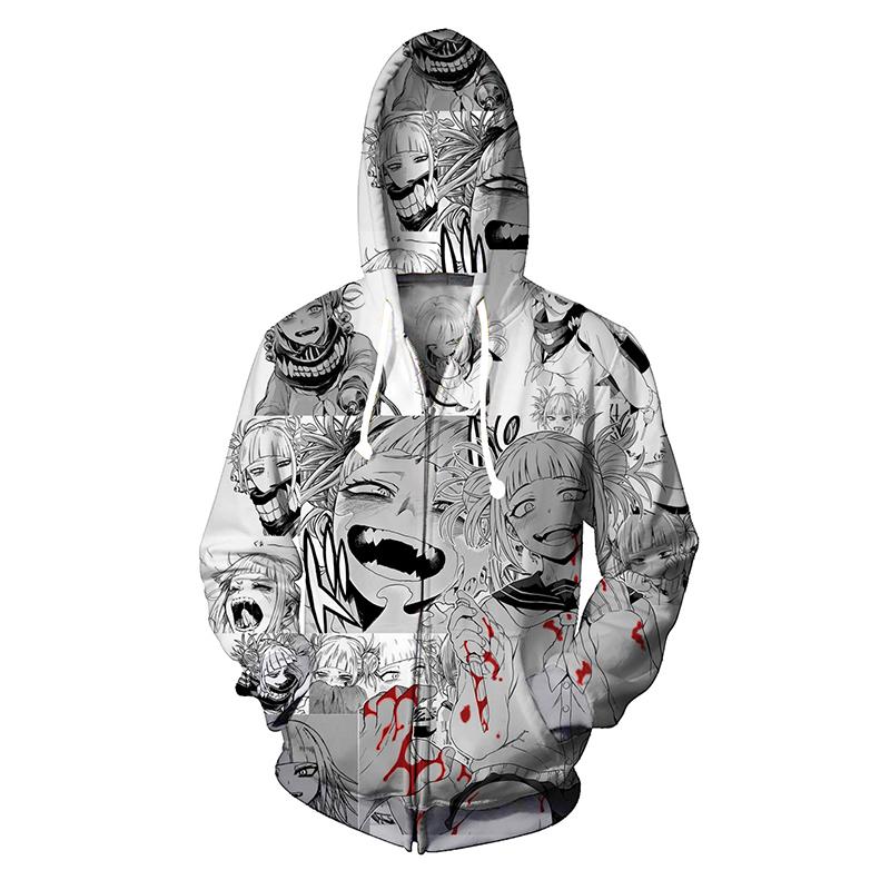 Anime Himiko Toga Unisex Hoodie Sweatshirt Jacket Cosplay Coat