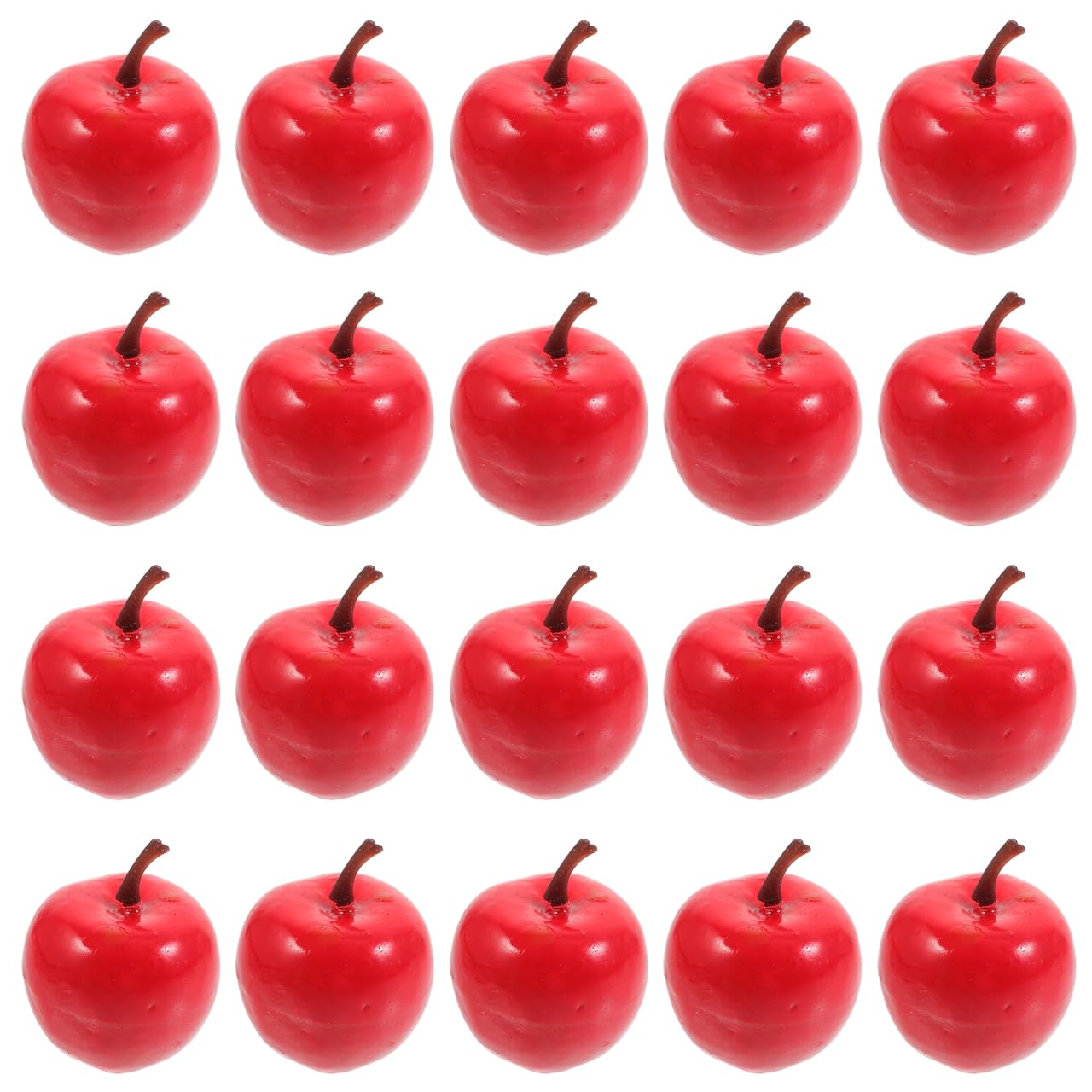 DOITOOL Food Sample Apple Mini 20-Piece Set (4.5cm) Fake Fruit Model Display Photo Prop Decoration Artificial Plant Red Apple Artificial Flower