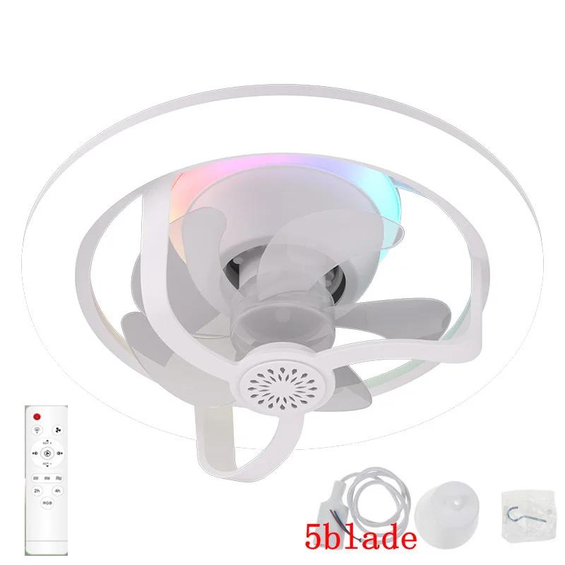 E27 Ceiling Fan Bulb With LED Light And Remote Control Chandelier RGB Color Dimmable Ventillator Lamp For Home Lighting