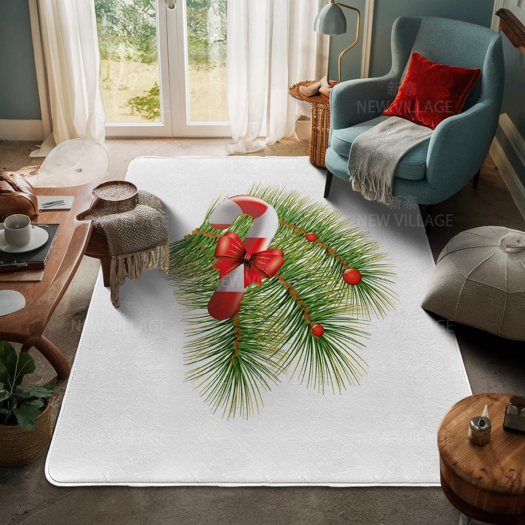 House Entrance Carpet Home Door Mat Living Room Bath Foot Bathroom Non-slip Water Absorption Rugs Bath Merry Christmas Winter