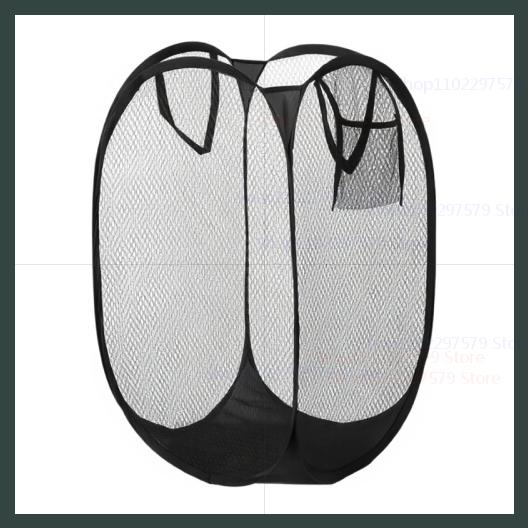 

Portable Mesh Pop Up Laundry Hamper Wide Opening Breathable Collapsible Storage Bag Laundry Basket Dorm Travel Bathroom Items