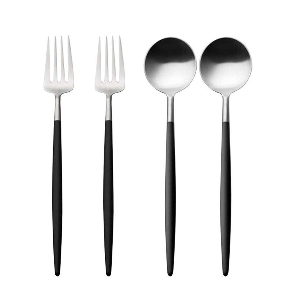 Cutipol GOA Black Dinner Set Forks and 2 No Box 4-Piece (2 Spoons) -