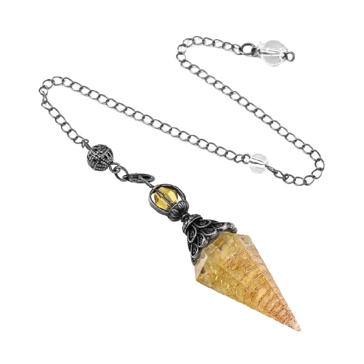 Pêndulos de Cristal Lápis-lazúli Místicos, para Praticantes de Reiki Suprimento para Cerimônias de Bruxaria Pêndulos Pedra Radiestesia