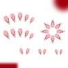 24pcs French Manicure Fake Nail White Base Red Dots Bows Accents Easy Application Artificial Nail For Elegant Look