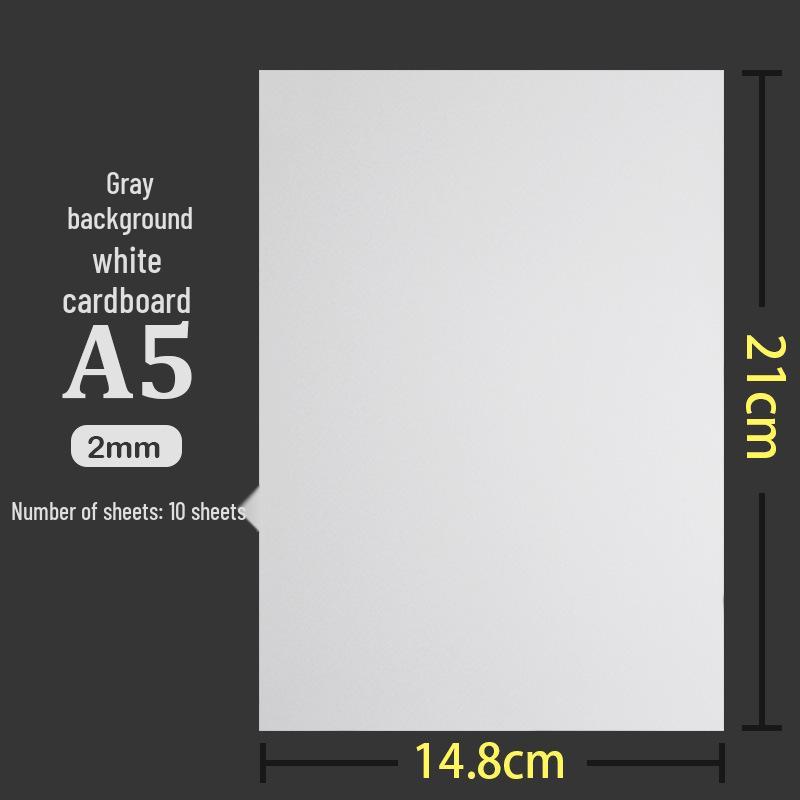 A4/A5 & A2/A3 Gray-White Cardboard, 1.5mm & 2-3mm Thickness, Student Backing Board for Colored Paper and Gouache Painting