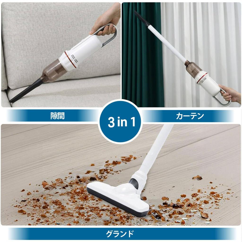 EFSHREE Cordless Vacuum Cleaner, 14000Pa, Stick Vacuum, Handheld Vacuum, Powerful Suction, USB Rechargeable, 2-Way