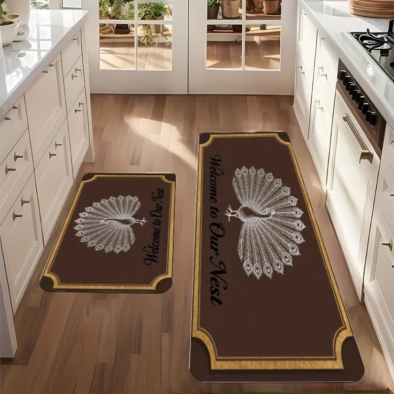 1PC Welcome Kitchen Rug Non-Slip Bath Mat Pop Design Carpet for Home Sink Laundry Decor