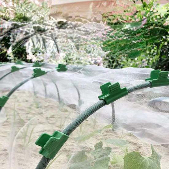 30 Pcs Greenhouse Clamps Reusable Greenhouse Hoop Clips Support Frame Grow Tunnel Clips Secure Garden Mesh on Hoops for Wind Snow Protection
