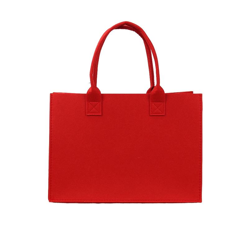Custom Logo Felt Tote Bag - Large Capacity, Commute-Friendly, Xiaohongshu Style