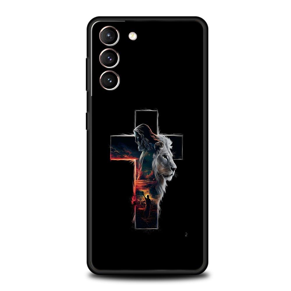

Bible Jesus Christ Christian Cross Phone Case For Samsung Galaxy S25 Edge S24 S23 S22 S21 Ultra S20 FE 5G S10 S10E S9 Plus Cover Galaxy S23+