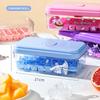 Push-Release Ice Cube Tray With Cartoon-Design, Includes Ice Scoop & Stackable Storage Bin With Lid, Easy To Fill & Release