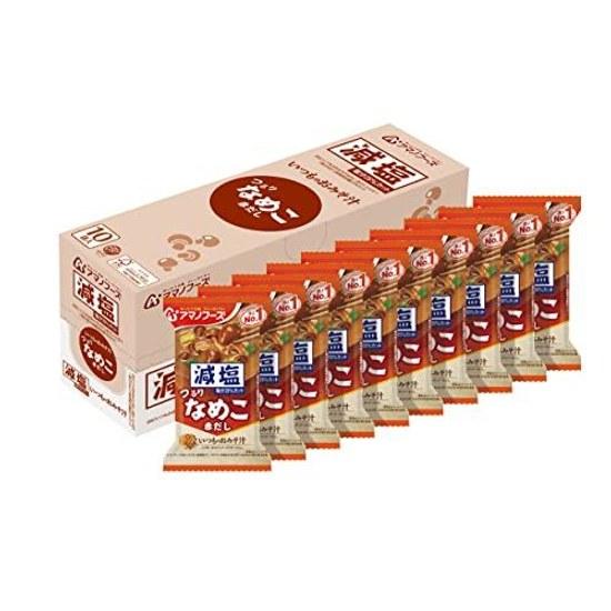 Amano Foods Reduced Salt Regular Miso Soup Nameko (Red Miso) 8g10 Bags