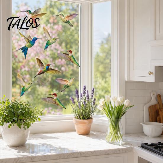 Window Door Sticker Bird Stickers, Anti-Collision Strike Prevention Decal, Static Cling Glass Anti-collision Decal Film for Windows Doors, UV