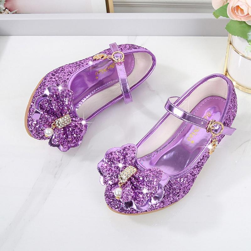 

Однотонная обувь с блестками для девочек. Обувь для выступлений. Детская обувь. 28