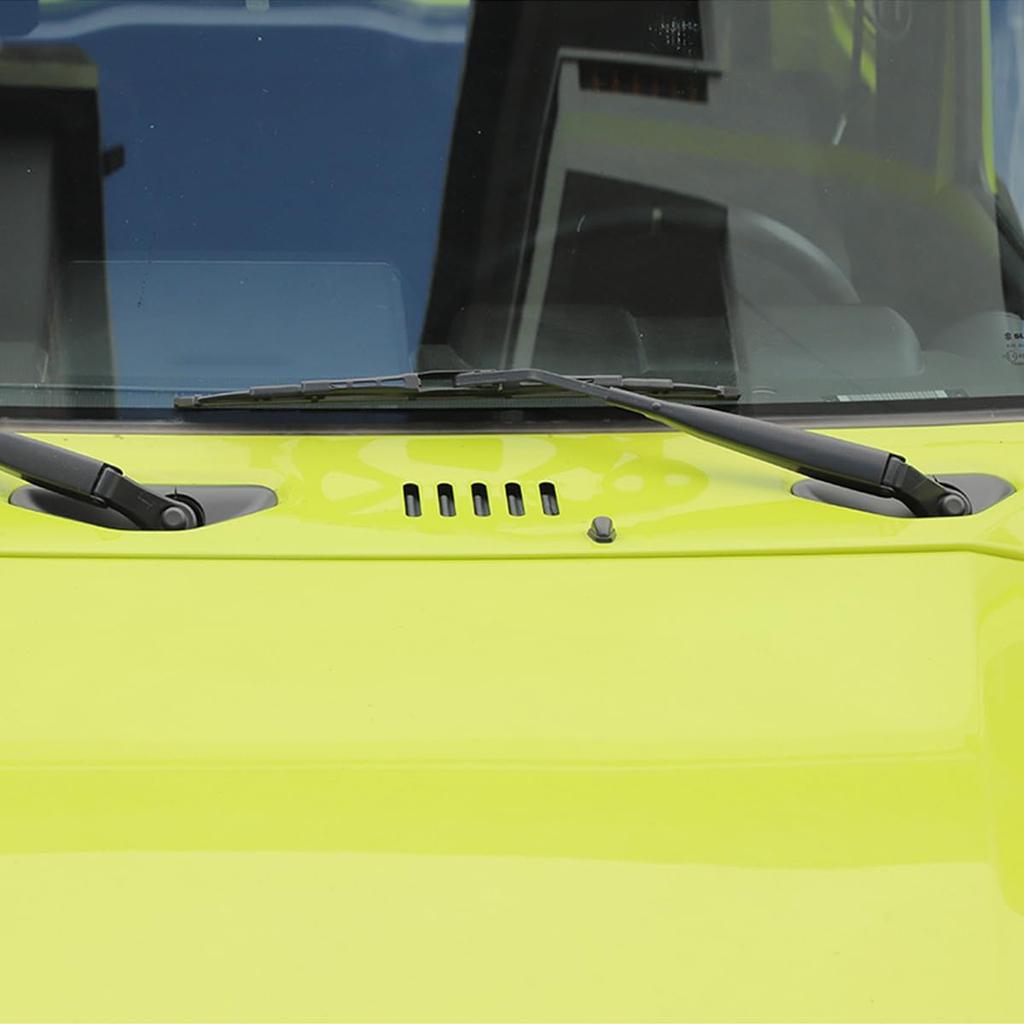 Front Wiper Base Cover Trim Windshield Wiper Base Panel Sticker for Suzuki Jimny 2019 2020 2021 2022 2023 2024 Exterior Accessories (Black)