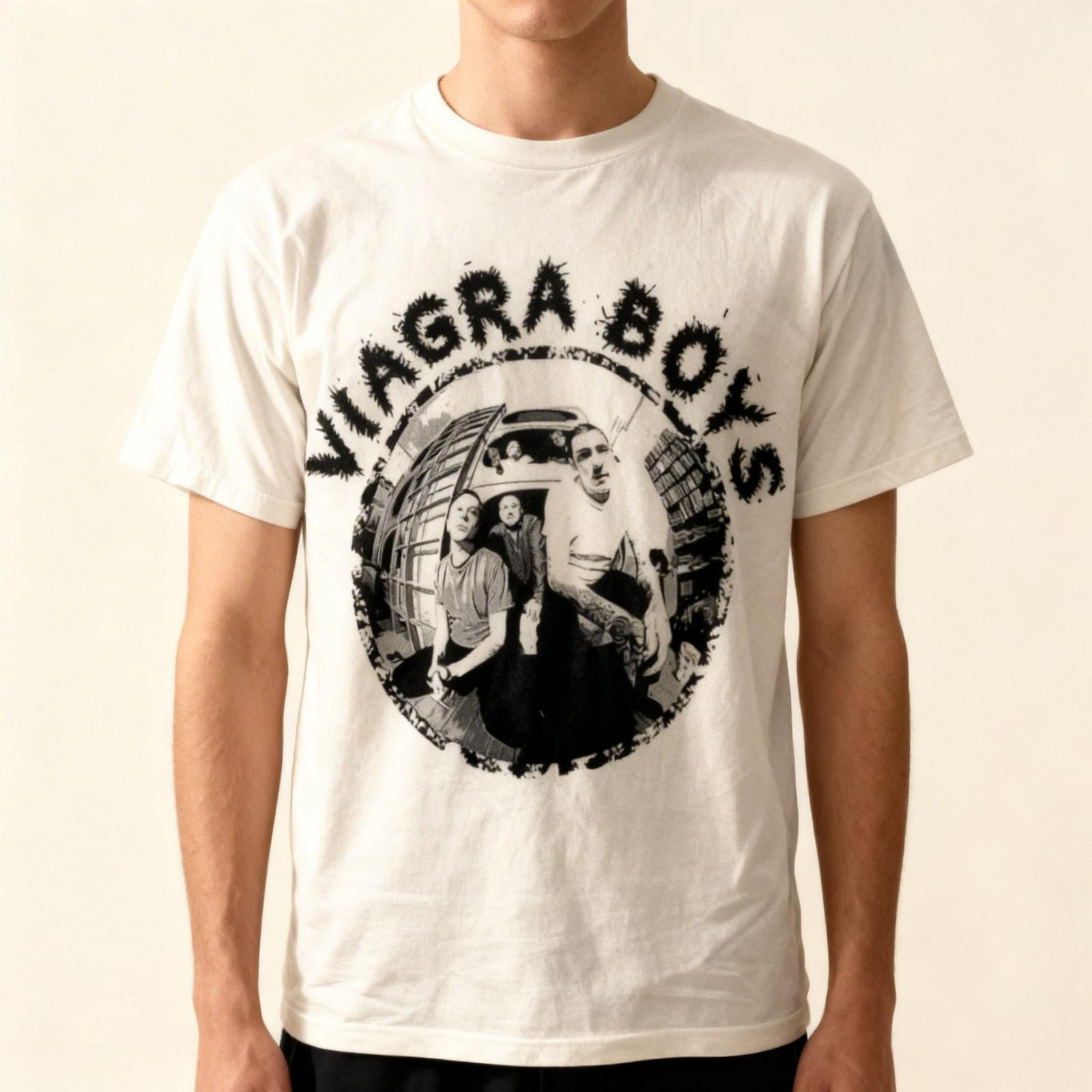 Viagra Boys Band Shirt Unisex White All Size Gift Fans Shirt Unisex T-Shirt L