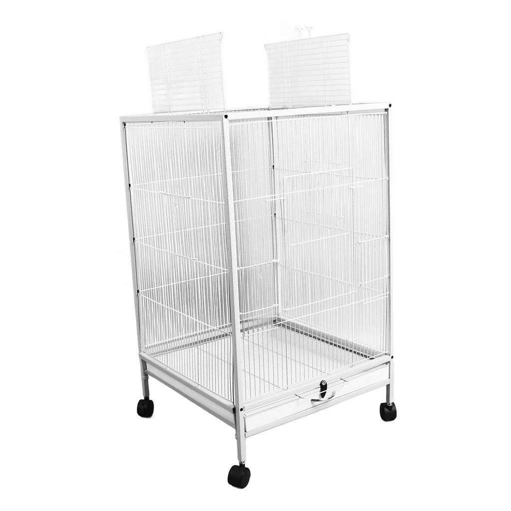 Bird Cage Rustproof Durable Metal Parrot Cage Multifunctional Large Bird Cage with Rolling Stand