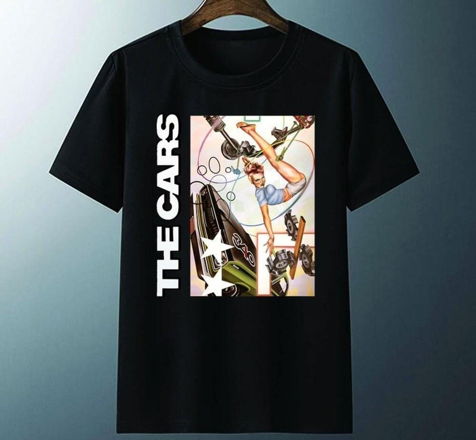 Vtg The Cars True Stories Love Music Cotton Full Size Unisex Black Shirt UR187 XL