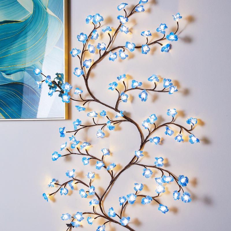Branch and Vine LED Fairy Lights: Shapeable Butterflies & Flowers for Indoor Wall Decor and Creating a Romantic Atmosphere.