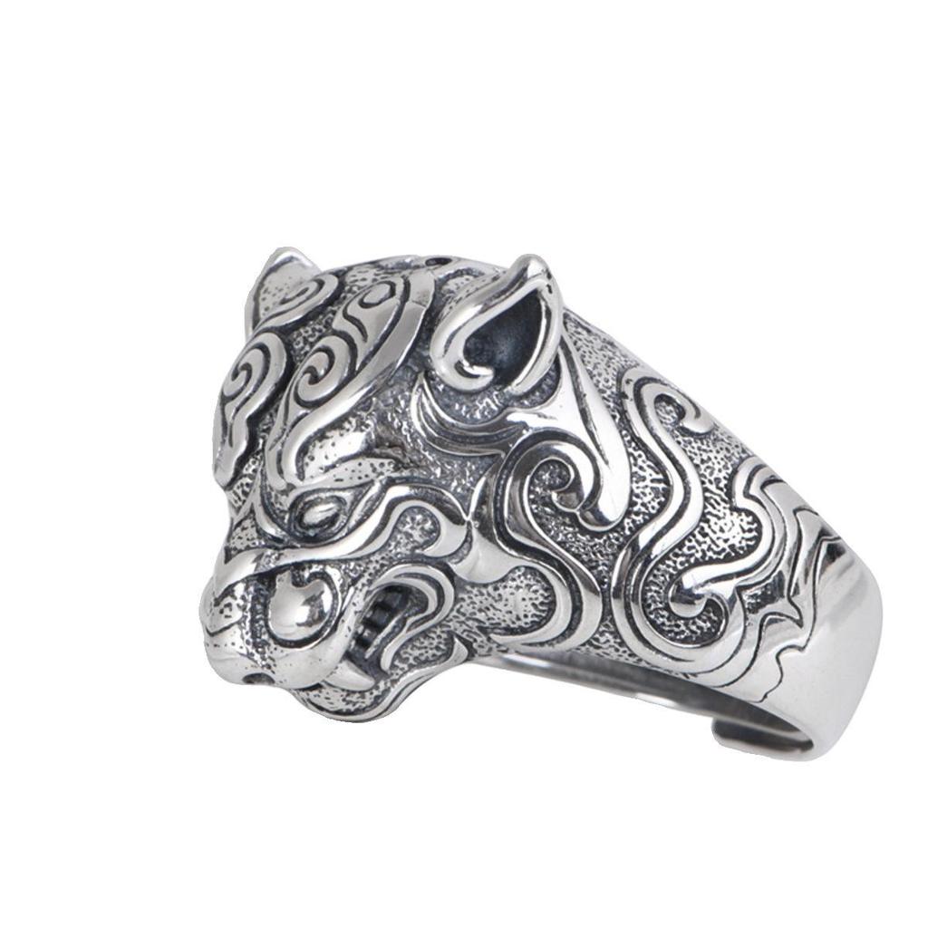 Vintage Pixiu Dragon Head Zodiac Ring - Stylish Open Index Finger Fashion Jewelry