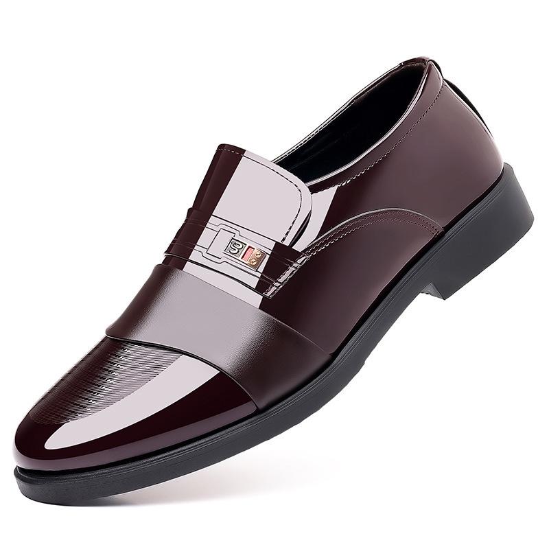 New Men's Shiny Formal Leather Shoes: Versatile Business Casual with Soft Sole