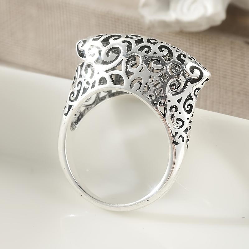 

Stylish and Unique Copper Color Hollowed Out Patterned Ring for Ladies Elegant Wedding Zircon Holiday Gifts ZF8126-1-6