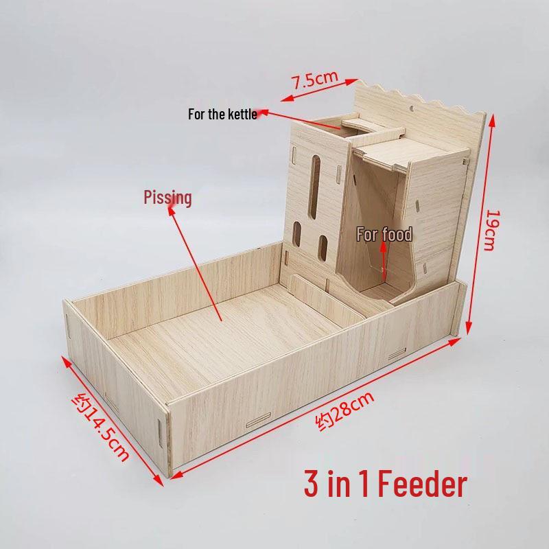 Hamster Solid Wood Villa: Nest, Hideaway, Toy & Ornament for Small Pets