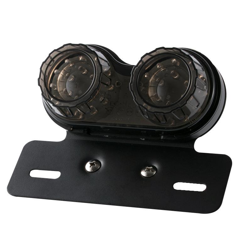 

Универсальный модифицированный светодиодный светильник для мотоцикла, задний фонарь, указатели поворота, задние стоп-сигналы автомобиля, мигающая лампа Racer чёрный