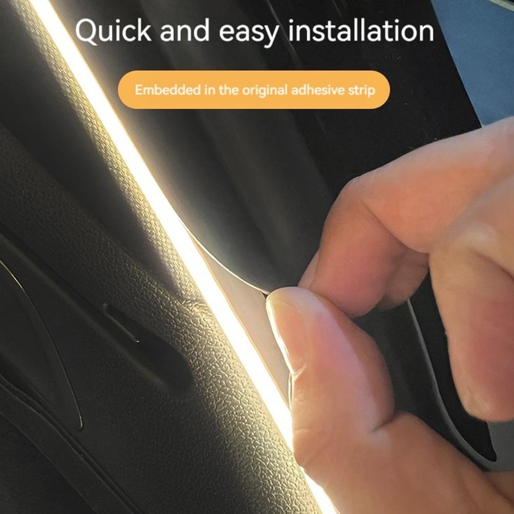 LED Dynamic Flowing Light Strip No Drilling Automatic Tail Box Light Auto Sensor Tail Light Strip for Sedan SUV Hatchback Pickup