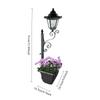Solar Lamppost with Planter Garden Decorative Lamp Iron Flower Rack Flower Pot Landscape Atmosphere Lamp for Yard Pathway Decor