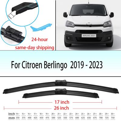 AAIL1 Front Wiper Blade For Citroen Berlingo e-Berlingo K9 Peugeot Partner Rifter Vauxhall Combo E Toyota ProAce City 2019 - 2023