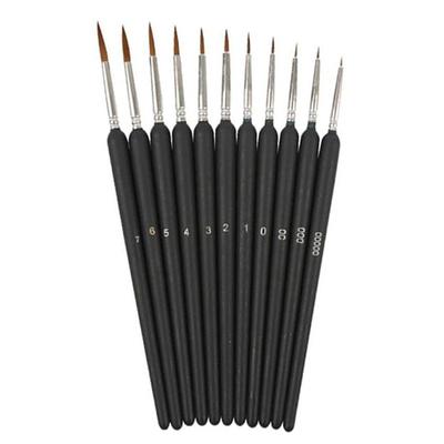 11pcs Miniature Paint Brushes Set Fine Detail Paint Brush Fine Mini Artist Brush For Watercolor Painting Acrylic Face Paint