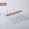 Domácí vícevrstvý stojan Multifunkční skládací věšák na kalhoty Šatní nerezový věšák Protiskluzové kalhoty Teleskopické úložiště