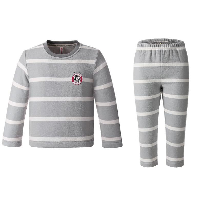 Fenteng Boys' Anti-Static Fleece-Lined Pajama Set