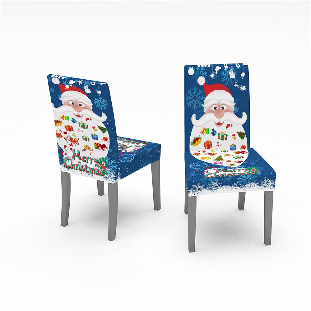 Christmas Chair Cover Stretch Digital Printed Kitchen Dining Chair Covers Home P