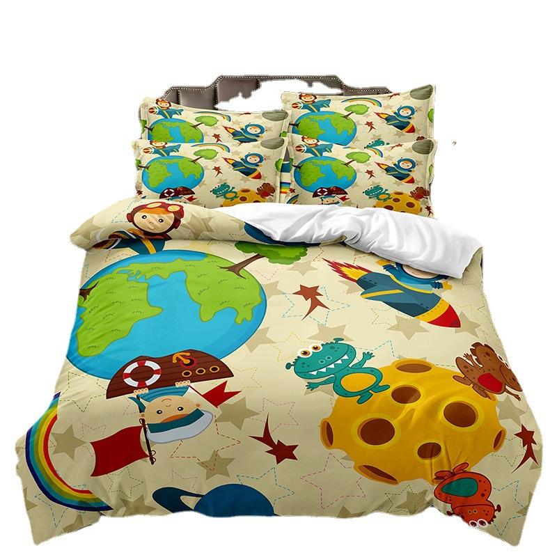 Fashion Technology Printing, 3D Digital Printing, Bedding, Duvet Covers, Pillowcases, Three-piece Sets