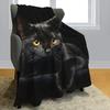 Throw Blanket Modern Black Decorative Big Eyes Fleece Blanket Soft Warm Cozy for Kids Adult Gifts